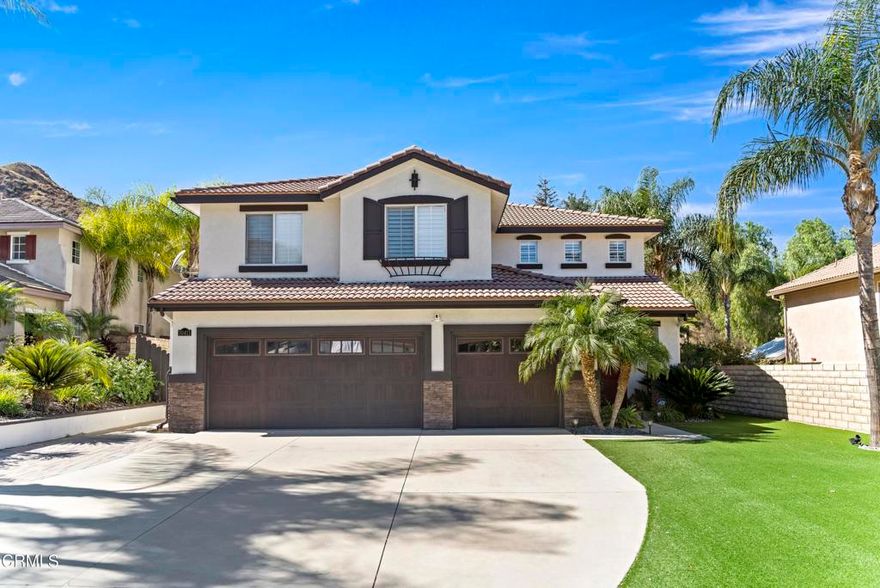 Impeccable 4-bedroom + 3-bath pool home with nearly 3,000 sq. ft., including a downstairs bed/bath + office and a 3-car garage, perfectly situated on a quiet cul-de-sac with mountain views. Soaring ceilings greet you in the formal living and dining rooms, leading to a remodeled chef's kitchen with granite counters, custom cabinetry, and stainless appliances. The open layout flows into a cozy family room with fireplace and French doors that open to an entertainer's backyard.Upstairs features a spacious primary suite with serene mountain views, dual vanities, tub/shower combo, and walk-in closet, plus three additional bedrooms with walk-ins. Downstairs office/flex space offers versatility for a home office, gym, or guest room.Enjoy the ultimate California lifestyle in a private backyard oasis--complete with a sparkling pool and spa, built-in BBQ island, turf lawn, and ample space for gatherings. Perfectly designed for entertaining and everyday living.Additional highlights include solar panels, Ring Security Systems, newer HVAC, water heater, and an oversized driveway with plenty of parking.Located on an expansive 15,000+ sq. ft. lot minutes from Castaic Lake, award-winning schools, parks, and commuter routes. No HOA or Mello-Roos! A rare opportunity to own a move-in ready home that beautifully blends comfort, function, and modern upgrades in one of Castaic's most sought-after neighborhoods.