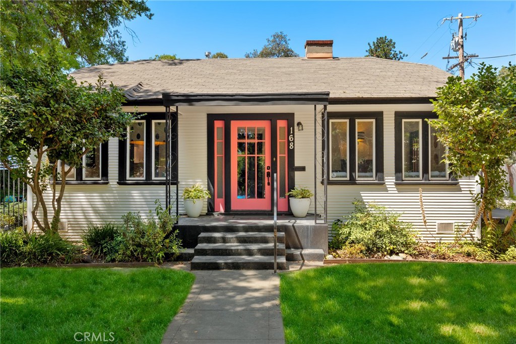 Step into this super cute Chico Charmer that blends timeless character with stylish updates. This 2-bedroom, 1-bath home offers 1,322 square feet of inviting living space designed to capture both function and charm. The living room features gleaming hardwood floors, charming built-ins, and an abundance of windows that make the home light and bright. The kitchen and bath dazzle with classic black-and-white checkered tile, while the elegant pink backsplash and matching retro appliances—including a pink fridge, dishwasher, oven, stovetop, and microwave—add a fun, vintage-inspired twist that makes this home truly one-of-a-kind. Enjoy peace of mind with modern upgrades like a brand-new roof, dual-pane windows, and central HVAC for year-round comfort. Indoor laundry leads directly to a finished basement, offering extra storage, hobby space, or a cozy hangout. Outside, the enclosed yard is ideal for gardening, pets, or evenings under the stars, and there’s plenty of off-street parking to make life easy. This Chico Charmer is the perfect blend of retro personality and updated practicality—don’t miss your chance to call it home!