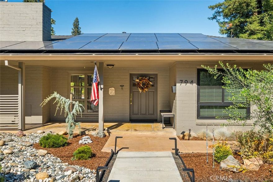 Do you love mid-century modern? What about a pool, owned solar, AND a detached studio? Tucked away in one of Chico’s most desirable neighborhoods near Bidwell Park, this stunning home has been transformed with new exterior paint and a refreshed landscape. Inside, new paint and thoughtful updates perfectly preserve the mid-century vibe while making the home a true show stopper. Out back, the charming detached studio comes complete with its own kitchen and bathroom. Ideal for guests, extended family, or a creative space. Step outside to your private backyard oasis with a sparkling pool and multiple areas to relax or entertain. With owned solar, thoughtful updates throughout, and a location that’s second to none, this property truly checks every box. You do not want to miss this one!