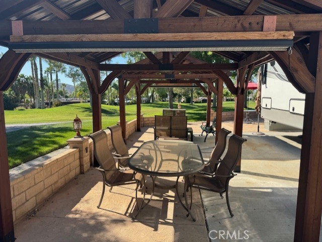 On the golf course with amazing Sunset Views, Two massive Gazebos with screens for those sunny days, sitting wall surrounds the property for extra privacy and room for guests. Huge lot with plenty of room for your RV and extra cars or golf carts. Waterfall is simply gorgeous and can help you wind down at the end of the day waiting for the sunset and guests to close out the day of fun golf or pickle ball. Included in Rancho California RV Resort is a 14 hole Executive Golf Course that is free for owners, 5 Pools and Jacuzzi areas, Tennis Courts, Pickle Ball Courts, Laundry Rooms, Dog Park, Horse Shoe Lawn, Club House, Hiking Trails, all inside Gated Community that is Guarded 24/7. You can live here or rent your space. Peace and quiet serenity all just 25 minutes from Temecula Wine Country. No age restrictions. Financing Available....