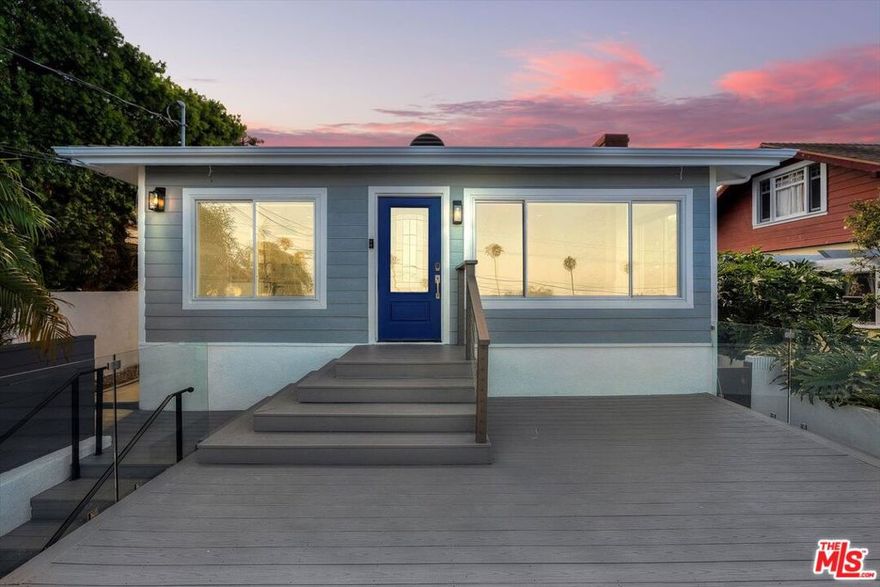 Wake up every day to sweeping 180 views of the ocean, harbor, and coastline in this updated modern coastal dream tucked away in San Pedro's sought-after Point Fermin neighborhood. This 3-bedroom, 2-bathroom home blends style, comfort, and convenience. The open-concept living area is filled with natural light. A chef-inspired kitchen with sleek finishes makes cooking (and entertaining) a joy. The primary bedroom features its own ensuite bath. Step outside to the expansive deck made for sunsets, morning coffee, or weekend gatherings with friends. From the primary suite and second bedroom, enjoy direct access to a private backyard with fresh hardscape  ideal for relaxing, dining al fresco, or even setting up a little yoga flow. Smart-home upgrades, including a Nest thermostat and Tesla charger, keep life connected and convenient. Plus, you're just minutes from Space Force, Cabrillo Beach, Cabrillo Marina, Point Fermin Park, Angel's Gate Park, and all the best local spots that make San Pedro one of LA's hidden gems. Woof and meow friendly with deposit.