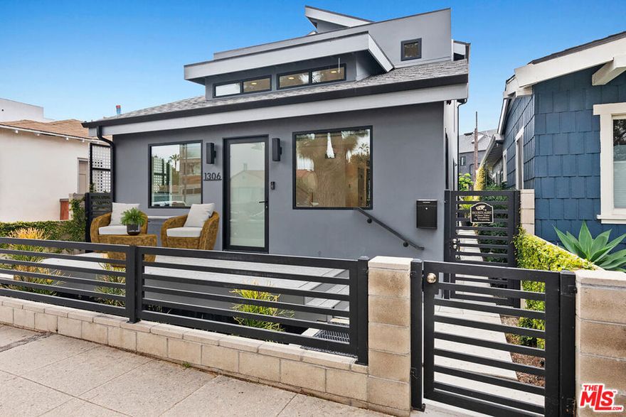 STUNNING FULLY CUSTOM RENOVATION OF AN IMPECCABLY MAINTAINED VENICE BEACH SINGLE FAMILY HOME IN A PREMIER LOCATION. Situated directly across from Abbot Kinney's historic house and just one block south of the heart of Abbot Kinney Blvd, this home offers the best of Venice living-only a straight four-block walk to the beach and ocean. The residence features TWO SPACIOUS MASTER ENSUITE BEDROOMS, one upstairs and one downstairs, each with vaulted ceilings, walk-in closets and beautifully appointed private bathrooms. The upstairs suite is complemented by an ideal HOME OFFICE OR WORKSPACE located just outside the double doors. A convenient downstairs power room is perfect for entertaining. Rich MAPLE HARDWOOD FLOORS run throughout, while abundant glass fills the home with natural light. The lower bedroom opens to a PRIVATE DECK, ideal for outdoor relaxation and entertaining. Additional features include TWO-CAR TANDEM UNCOVERED PARKING behind a motorized gate, TWO - ZONE CENTRAL REFRIGERATED AIR CONDITIONING AND HEATING, ELECTRIC VEHICLE CHARGING OUTLET, AUTOMATIC DRIP IRRIGATION and BI--WEEKLY GARDENER SERVICE INCLUDED. A rare opportunity to lease a beautifully designed home in one of Venice's most sought-after locations.