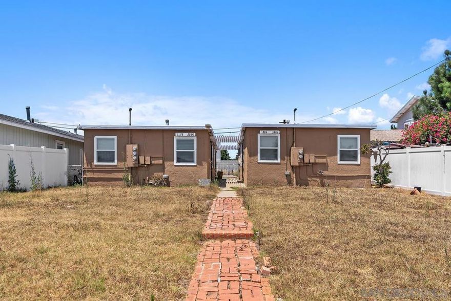Value-add opportunity in one of San Diego’s hottest neighborhoods! Rent units as-is, make moderate improvements to the existing units, or go all out with the plans to add two ADU's. This property has boundless potential for upside. Features a large lot, 5 parking spaces, laundry on site and newer windows in all of the units.  Seller has approved plans to build 2 ADU's. This is two parcels under the same APN, making splitting the lots a possibility. Plans available upon request.