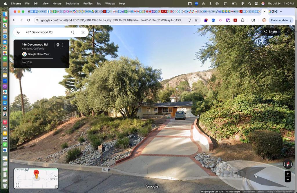 A rare opportunity to purchase a slice of heaven is now available with this beautiful & once-loved 16,000+ square foot lot located in the highly sought after Eaton Canyon Park. It is private and elevated & offers the best of all worlds with easy access to Old Town Pasadena, but is equally accessible to the quiet majesty of the San Gabriel Mountains soaring just to the north. The lot has been cleared and is ready to be re-developed. Phases 1 & 2 have been completed. The buyer is to conduct their due diligence regarding future building requirements, including consulting with LA County and relevant agencies for site clearance, hazardous material removal & environmental remediation. All utilities were previously accessible & buyer will want to verify restoration requirements. This is a "DRIVE-BY ONLY LISTING". Do not enter the property due to current safety protocols. The photo is of the home prior to the fire.
