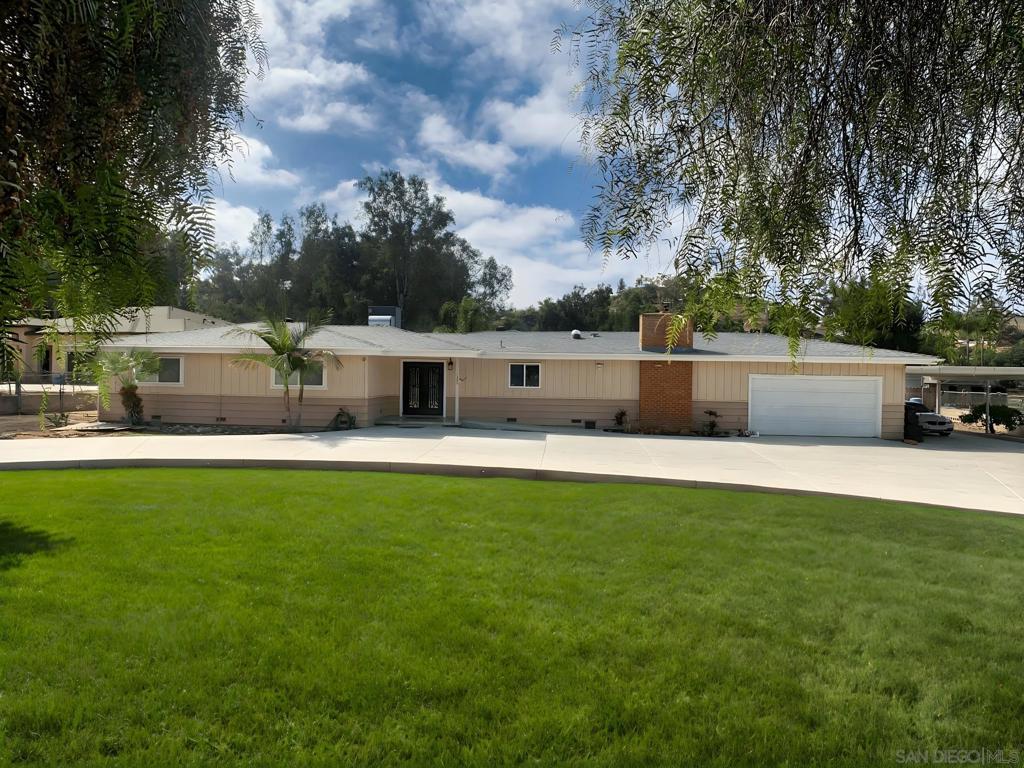 GRANITE HILLS SINGLE STORY 3 BEDROOM 3 BATH ON 1.1 USABLE ACRES HUGH COVERED PATIO UPGRADED KITCHEN WITH STAINLESS APPLIANCES AND GRANITE COUNTERTOPS BREAKFAST BAR PAID FOR SOLAR WELL FOR IRRIGATION BRAND NEW SEPTIC SYSTEM 2 CAR ATTACHED GARAGE PLUS 2 CAR CARPORT CONCRETE CIRCLE DRIVEWAY DETACHED WORKSHOP AND GARDEN AREA CENTRAL AIR AND HEAT FIREPLACE SOLAR TUBE SKYLIGHTS CEILING FANS  ALL APPLIANCES STAY R/V PARKING CUSTOM FRONT ENTRY DOORS PICTURES WITH FURNITURE ARE VIRTUALLY STAGED