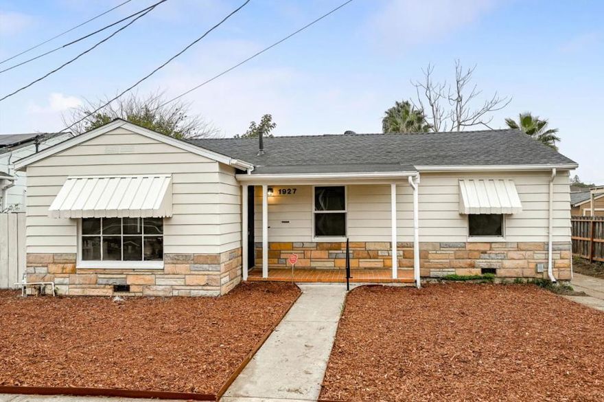 Welcome to 1927 Evergreen Avenue, a charming  home set on a generous 5,445 sq ft lot in a desirable Antioch neighborhood. This special 3-bed, 1-bath home features brand-new flooring throughout, a fully remodeled kitchen, a new roof, paint and so much more. An inviting property offering a seamless blend of comfort, function and charm plus close to shopping, dining and commuter routes. There is an abundance of natural light creating a warm and welcoming atmosphere throughout. The fully remodeled kitchen features stainless steel appliances and wonderful new countertops plus cabinets designed for easy flow between cooking, dining, and gathering spaces. Outdoors, the private backyard extends the living space, framed by low-maintenance landscaping and anchored by a spacious covered patio for shaded lounging or dining al fresco.  With its spacious lot, thoughtful design, and inviting outdoor spaces, this home captures the essence of effortless living. A wonderful opportunity for a new owner to step right in and begin making new memories!