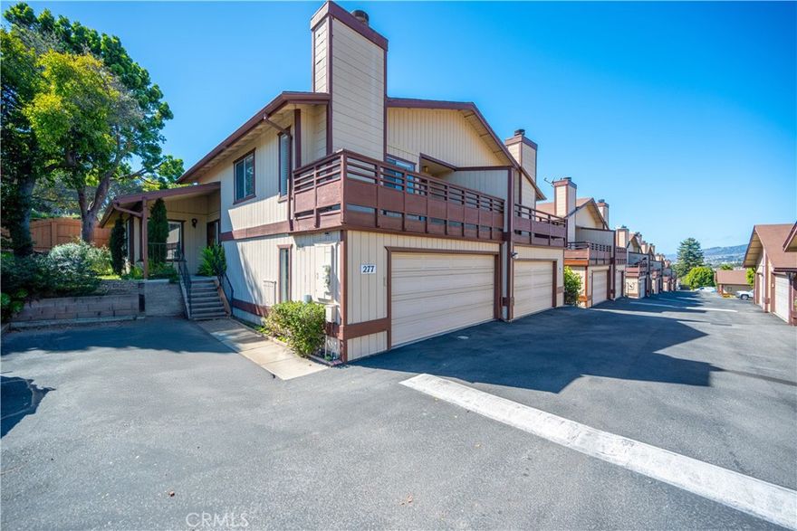 Step inside 277 Hillcrest Drive!  

This practical 2-bedroom, 2-bathroom end-unit condo is in a central Arroyo Grande location!  The main living area is filled with natural light and opens to the kitchen and a spacious private deck — perfect for relaxing or entertaining. The primary suite includes its own bathroom and a private patio for added outdoor enjoyment. The second bedroom is conveniently across the hall from the second bathroom. Ideally located in Arroyo Grande, you’ll enjoy easy access to the freeway, beautiful beaches, local restaurants, and all the best the Central Coast has to offer!