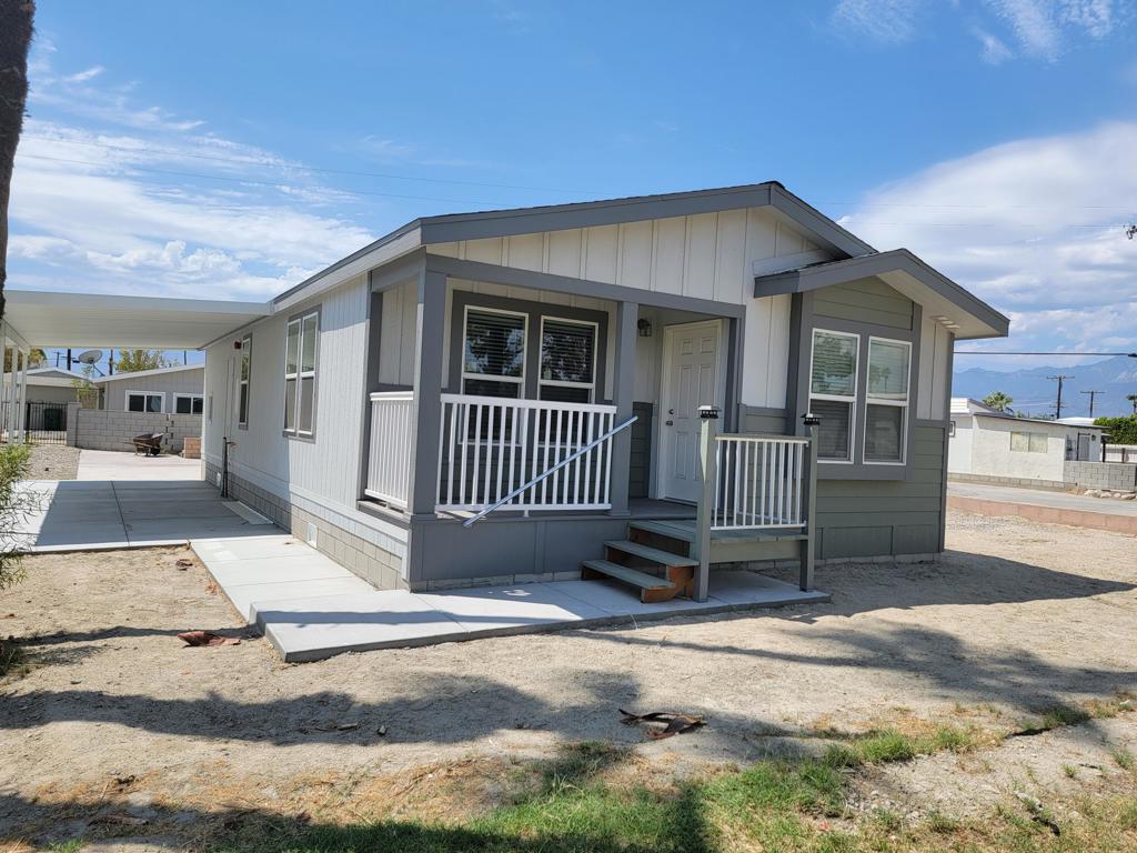 Welcome to 73296 Broadmoor Dr. in the desirable Tri-Palms Estates & Country Club! This brand-new 2 bedroom, 2 bath manufactured home sits just steps from the golf course and offers an ideal blend of comfort, convenience, and resort-style living. Ownership includes free golf for two on title, along with access to fantastic amenities--clubhouse, pools, spas, tennis, pickleball, and more--all with low HOA fees. Perfectly located near Costco, Sam's Club, Acrisure Arena, Eisenhower Health, shopping, dining, and movie theaters, this home is move-in ready for year-round living or as a desert retreat. Don't miss the chance to enjoy one of the Coachella Valley's most affordable and active communities!