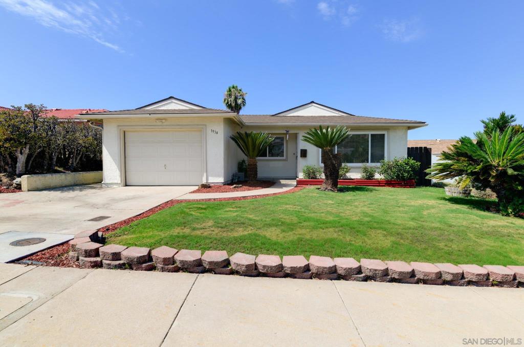 Single story, four bedroom residence centrally located to everything but tucked away into a closely-nit residential community. Walking distance to nearby schools & stores. "Great room" layout with light & bright floor plan. Open kitchen w/ granite countertops & wood cabinets. Expansive family room with skylights that usher tons of natural light through. Updated bathrooms w/ newer vanities. Large primary suite with dual closets and slider out to backyard. Huge yardspace is an open canvas for your creative input. Backyard features separate shed structure, relaxing pergola, and terraced yard that backs up to a rear cul-de-sac. Garage space with laundry and additional storage, recently manicured landscaping. Dual pane vinyl windows and sliders, newer HVAC and newer roof. All ready for you to move right it. NO HOA! See it today! Set in the established community of Paradise Hills, this home offers both everyday convenience and neighborhood charm. Residents enjoy quick access to downtown San Diego, South Bay, Coronado, and 32nd Street Naval Base San Diego, while still being surrounded by local parks and recreational spaces like Bay Terraces Community Park, Penn Athletic Field, and Paradise Hills Park & Recreation Center. Schools, shopping, and dining are all nearby, making it easy to stay connected without long commutes. Just minutes from the I-805 and SR-54, the location offers a balance of peaceful residential living with the practicality of being close to all that greater San Diego has to offer.