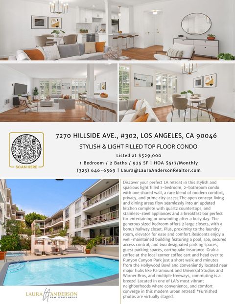 Photo of 7270 Hillside Avenue #302, Los Angeles, CA 90046 (MLS # 26633195)