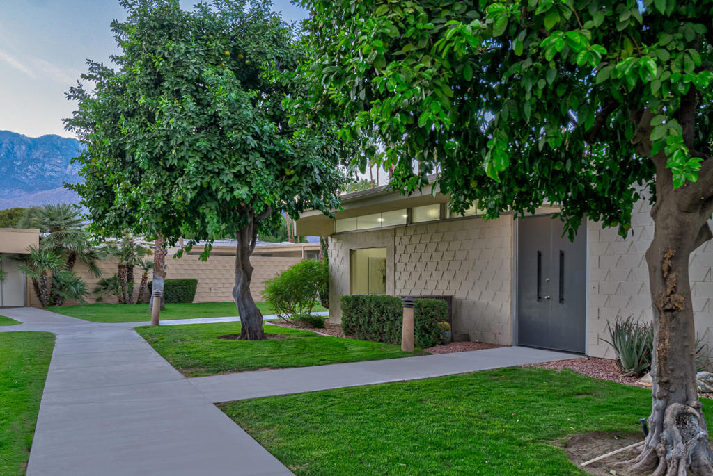 This beautifully renovated 2bedroom, 2-bath + den home offers a perfect blend of mid-century charm and modern elegance. Originally designed by renowned architect Richard E. Harrison in 1967, this spacious residence has been thoughtfully updated in 2024, enhancing its appeal while preserving its unique architectural integrity. The open floor-plan, expansive living and dining areas are perfect for entertaining, seamlessly flowing into a versatile den that can adapt to your lifestyle needs. Off the primary suite, you'll find an additional room currently used as a media room, ideal for a home office, yoga studio, or your personal retreat. Enjoy breathtaking Western views that highlight the beauty of the 7Lakes community, complete with a custom fireplace that adds warmth and character to your living space. This exceptional home is a true gem, offering comfort and sophistication in a sought-after location.The Seven Lakes Golf & Country Club community also known as the 'Gem of the Desert' where in 1968 President Eisenhower sank his only hole-in-one on the 13th hole of the Ted Robinson designed golf course. Community amenities include: 24-hour guard at gate, 15 pools/spas all heated at season, pickleball court, onsite HOA and sales office, electric car charging stations and famous William Cody designed clubhouse with restaurant/bar.