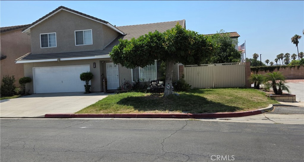 This beautiful Two story Home has private gated community with low association Dues. Property Feature: 1/ Brand new remodeled , outside and inside new paint New kitchen and new bathroom New water heater. 2/ One of biggest lot size in the community, multiple parking on back yard.3/ more than 10 different fruit tree planted, for fruit lovers. 4/ Low HOA, $90 per month. 5/ close to 71,60,10 freeway.