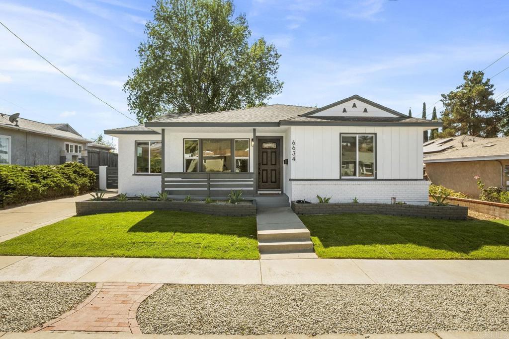Step inside this exquisite home with Mountain Views & Endless Possibilities. Welcome to 6634 Estrella Ave, a stunningly renovated gem located in a peaceful San Diego neighborhood that offers both comfort and convenience. This move-in-ready home is packed with thoughtful upgrades and modern touches, making it the perfect sanctuary for those who value style, space, and functionality. Take advantage of the new roof, HVAC system and hot water heater that has already been done for you. Step inside to discover an open floor plan featuring brand new luxury vinyl plank flooring throughout, a custom kitchen, and spacious family and living rooms ideal for entertaining or relaxing with loved ones. Enjoy the cozy fireplace in the family room, perfect for cool evenings or quiet mornings. The home’s layout is as practical as it is beautiful, new windows, and plenty of natural light throughout. Outside, the oversized two-tier backyard is a true showstopper. With sweeping mountain views, this expansive space offers endless potential—add a pickleball court, volleyball area, or build your dream outdoor retreat. There’s even RV parking and a 2 car detached garage, providing plenty of room for all your toys and tools. Located in a quiet, established neighborhood, you’re just minutes from S3 Coffee & Better Buzz, Allied Recreation Center, grocery stores, and freeway access, giving you the best of both serenity and city convenience. Whether you’re looking to entertain, unwind, or expand, 6634 Estrella Ave is a rare opportunity to own a versatile, beautifully upgraded home in a fantastic San Diego location. FHA & VA WELCOMED!