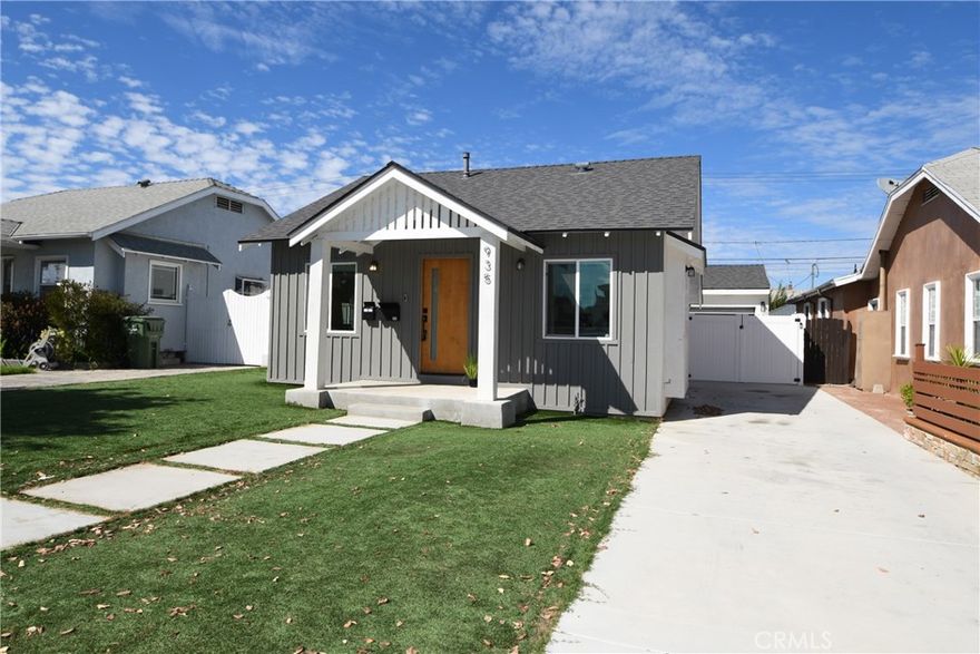 Introducing 935 E Fairview Blvd! A rare opportunity to own a beautifully renovated single-family home paired with a fully permitted Accessory Dwelling Unit. The front home, updated in 2022, offers 2 bedrooms and 2 bathrooms across approximately 800 sq ft, featuring an open, light-filled layout and high-quality upgrades throughout. Behind it, the ADU, completed in 2022, delivers 1,150 sq ft with 3 bedrooms, 2 bathrooms, and an attached garage. With its own address and separate meters, the ADU lives like a private home, Ideal for extended family, guests, or generating steady rental income. Both residences have been thoroughly updated with new plumbing, electrical, roofing, siding, tankless water heaters, stainless steel appliances, and in-unit laundry. Additional highlights include drought-friendly landscaping, a newly paved driveway, and ample parking. Perfectly located just minutes from SoFi Stadium, the Intuit Dome, and some of Los Angeles’ best dining, shopping, and entertainment, this property combines lifestyle appeal with unmatched convenience. Easy access to major freeways and public transit makes commuting seamless, while Inglewood’s rapid growth and strong rental demand ensure this is not just a beautiful place to live, but also a smart long-term investment. Whether you’re searching for a new home with income potential or a turnkey addition to your portfolio, this is a rare chance to own two modern residences in one of LA’s most dynamic communities.