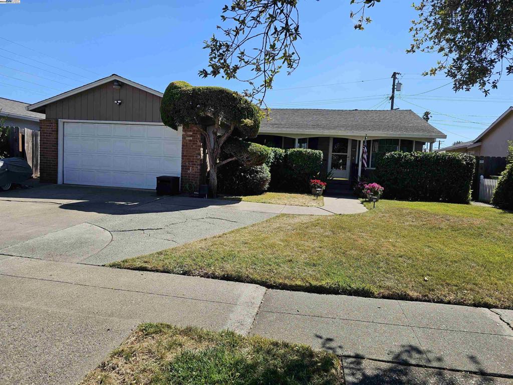 This lovely home nestled on the border of Sundale and Irvington District welcomes you to a Fremont neighborhood to be envied. Walk two blocks to shops, restaurants, parks and top-rated schools. The 3 bed 2 bath home was expanded with permits to add comfort and room for family gatherings. Living rm has luxury vinyl plank flooring and a picture window adds natural light. The updated kitchen has refreshed cabinets, quartz counter tops, full mosaic tile backsplash, gas cooking with an option for electric. All stainless and black appliances, include a range, dishwasher, Allure hood vent, garbage disposal, double stainless sink and refrigerator. The family room addition has exposed wood beam vaulted ceilings, wet bar and brick woodburning fireplace w/raised hearth. French doors invite you onto the backyard patio. Retire in the huge owner's suite with retreat area, lots of windows, lrg. closets and private bath with dual sinks and walk in shower. Exit the French doors to coffee & pastries on the backyard patio. Dual pane windows, fresh paint, recessed lights and crown molding throughout. All bedrooms have new carpet and shutters. The main bath is fully tiled w/shower over tub and glass sliders. Newer H/W heaters, A/C and furnace. Commuter friendly all routes. Make it yours today.