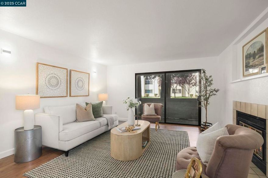 Discover the perfect blend of comfort, security, and prime location with this lovely two-bedroom, two-bathroom condo in the Park Regency community. This highly desirable unit is the move-in-ready opportunity you've been searching for, perfectly positioned for commuters, first-time home buyers, and savvy investors alike. Step inside this light-filled, ground-floor corner unit, featuring a generous split-level floor plan including newer laminate flooring throughout, fresh interior paint, a cozy wood-burning fireplace in the living room, and walk-in closets in both bedrooms. Embrace the California climate on your private patio, an ideal extension of your living space for morning coffee or al fresco dining. You'll enjoy maximum convenience with an in-unit washer and dryer and an assigned space in the secure, underground parking garage, complete with extra storage unit. Community amenities include a swimming pool, spa and beautifully landscaped grounds. Don't miss this fantastic opportunity for comfortable living with excellent community amenities and unbeatable access to all that Fremont has to offer.