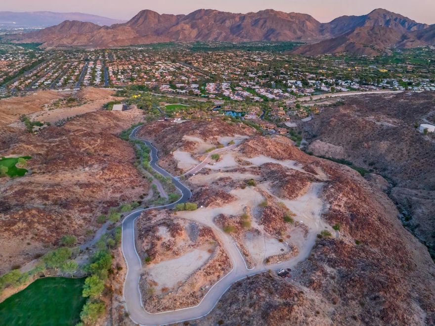 Lot 9 - A private enclave of luxury estate lots behind the gates of Stone Eagle ranging in size from .60 acres to 1.62 acres, all with unrivaled views. The property is situated in Cahuilla Hills in the desirable south Palm Desert area, and is adjacent to the exclusive Stone Eagle Golf Club. Each lot has been skillfully graded with all underground utilities to the site. Minutes away from the renowned El Paseo Shopping District, home to Gucci, Louis Vuitton, Saks Fifth Avenue, Mastro's Steakhouse, and more. Positioned amidst the scenic desert landscape, the property's secluded location offers optimum privacy and stellar mountain vistas. Surrounded by prestigious, exclusive communities such as Bighorn Golf Club, Ironwood Country Club, and The Reserve Club. ALL OR PART - Pricing as follows: Lot #5: APN 628-350-053 / 1.62 AC / $1,700,000; Lot #6: APN 628-350-054 / 0.60 AC / $1,300,000; Lot #7: APN 628-350-055 / 0.96 AC / $1,600,000; Lot #8: APN 628-350-056 / 1.42 AC / $1,800,000; Lot #9: APN 628-350-057 / 1.40 AC / $1,300,000; Lot #10: APN 628-350-058 / 1.37 AC / $1,600,000. *Details on buildable lot sizes are on the brochure, located on the Document tab. We cannot guarantee the accuracy or square footage, lot size or other information concerning the condition or features of property provided by the Seller or obtained from public records or other sources. The Buyer is advised to independently verify the accuracy of all information through personal and professional inspections.*