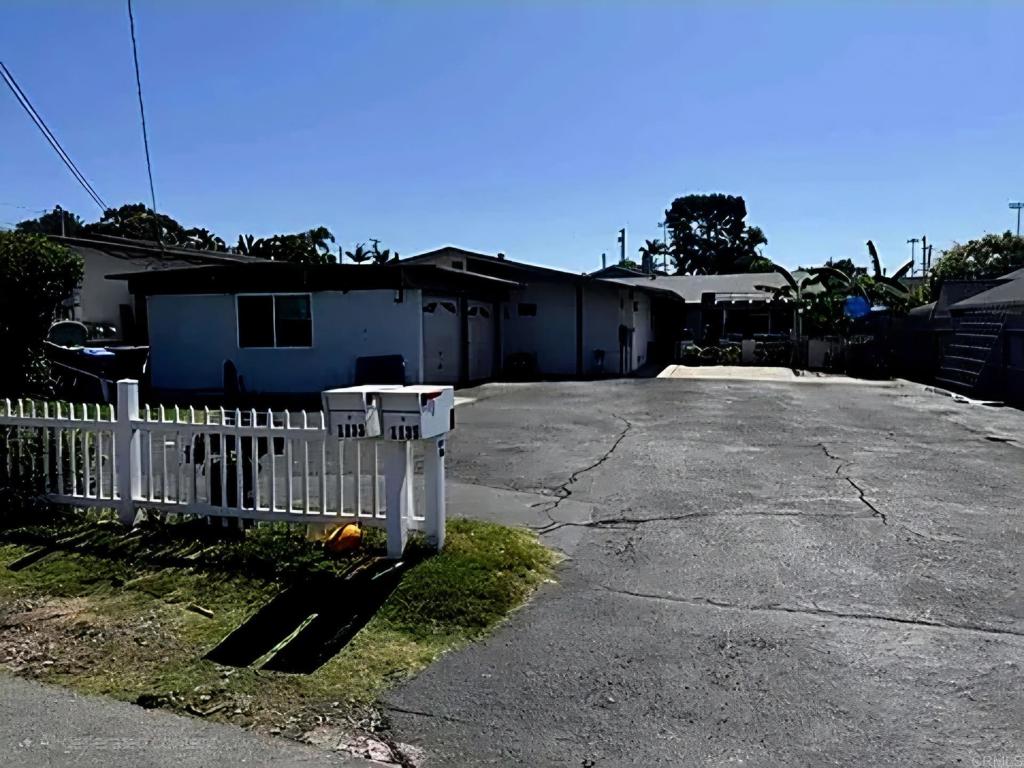 Nice side by side Duplex in Encinitas. Near several schools, shopping centers, and the I-5 freeway with off-street parking, garages and enclosed back yards. 2,179 square feet total. The front unit is 964 square feet with 2 bedrooms, one bathroom, living room, dining room and kitchen. The back unit is 1215 square feet with 3 bedrooms, 2 bathrooms, living room, dining room and kitchen. Duplex style is referred to as Double Bungalow.