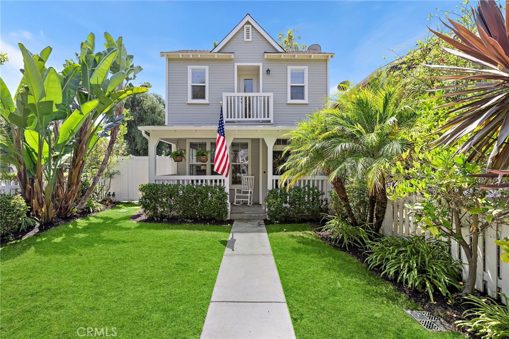 Don’t miss this one! An amazing detached SFR in Surrey Farms of Ladera Ranch! Situated at the end of street with No neighbor on one side allowing rare privacy, its own full driveway, 2-car attached garage, newer ac and a new furnace! This charmer offers nearly 1500 Sq Ft, 3 bd/2.5 baths with spacious front & side yards. The clean interior has a great floor plan w/lots of windows, great natural light throughout & an open kitchen/family room with fireplace. Downstairs floorplan is ideal with the kitchen open to family room/great room w/ space for family time, ½ bath, hardwood floors and a sliding glass door which opens to the updated yard space: newer fence, newer pavers and new outdoor paint! The kitchen includes granite countertops, white cabinets, stainless steel appliances and a newer oven. Upstairs includes the primary bedroom and bath, laundry, 2 additional bedrooms and a second full bath. Both baths have upgraded counters & all bedrooms include ceiling fans. The primary bedroom is spacious w/ lots of windows, a balcony, privacy, walk-in closet and relaxing views of surrounding green areas. Recent updates include: new dishwasher, new light fixtures, newer carpet and garage epoxy + custom storage cabinets. The front yard is enclosed w/ a white picket fence, raised porch w/room for rocking chairs, fruit trees, lots of space and green grass perfect for kids to play & room to garden. The private, spacious side yard is very clean with new paver stones, room to BBQ and additional space for the kids to play and/or garden. The home is located right next to a small park with a kids play area & large grass area. Bonuses include a short walk to award winning schools (Oso Grande & Ladera Middle) & pools/parks. The updated Ladera Water Park was just renovated in the Summer 2025!