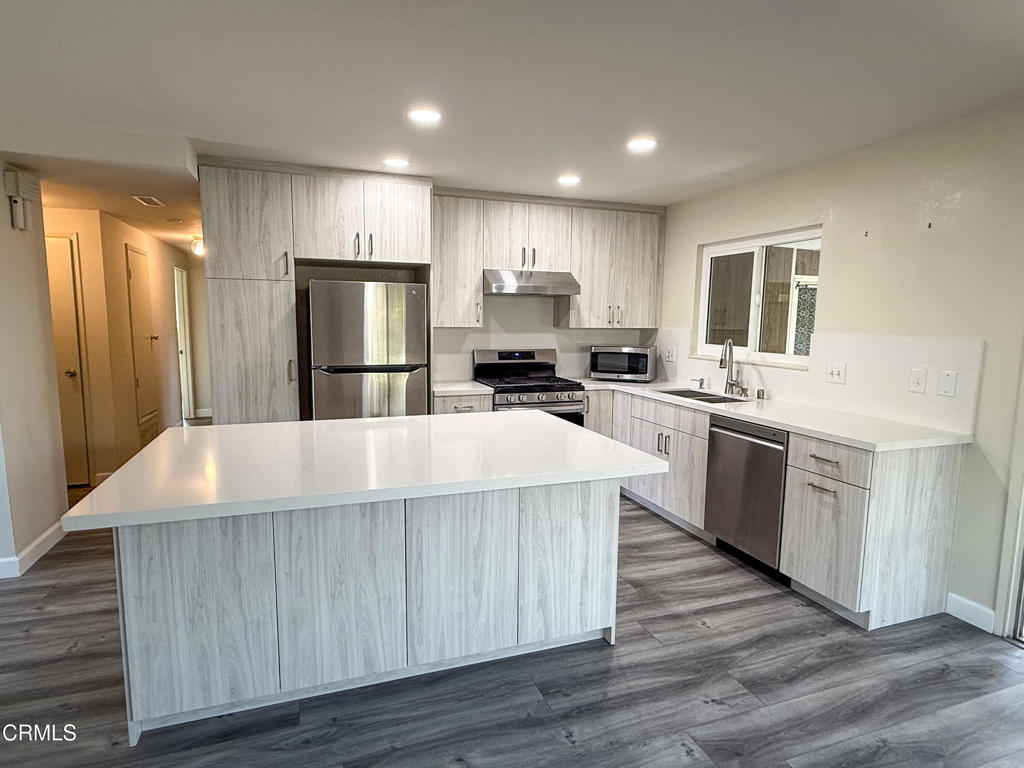 Available Now! Remodeled and very clean single story home located just minutes from the Port Hueneme Naval Base and a short bike ride from the beach. This home offers an open floor plan concept, with 3 spacious rooms and 2 updated bathrooms. Owner has spent thousands on a recent kitchen update, which includes new cabinets, large quartz island and stainless steel appliances. The home feels spacious because it has additional living space with a screened patio sunroom. Backyard is private, due to several variety of trees and offers tons of room for the weekend BBQ's. Gardner is included in the rental price, in addition the owner will leave behind the Refrigerator, Washer/Dryer for new tenant to utilize. Call or text for more info on applicant qualifications.
