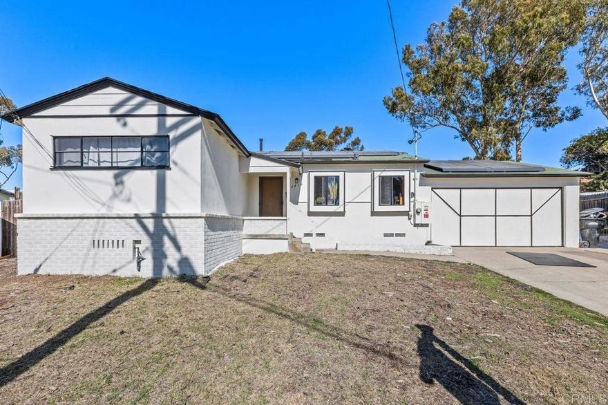 This home is on an incredibly RARE, FLAT and useable .43 acre lot at the end of a cul-de-sac in a great neighborhood within the Transit Priority Area. The home benefits from the Complete Communities program in the City of San Diego, allowing for flexible expansion and multiple building options for the savvy investor. Expand the home, build a multi-generational compound or an ADU for rental income! The land is perfectly situated on a canyon with city views! The current home is a two bedroom, one bath, 991 square feet of living space with a private fully fenced backyard.  The lot is 18,900 square feet and the possibilities here are truly limited to only your imagination.