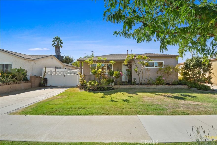 Beautifully updated 3-bedroom, 2-bath home on a large 6,730 sq ft lot in the heart of Bellflower. This home offers an open layout with newer countertops, fresh paint, central heat & air, and a detached 2-car garage. Double doors lead to a spacious backyard—perfect for entertaining, gardening, or future expansion—all just minutes from schools, shopping, and easy freeway access. The home is larger than it shows and really requires in person showing to appreciate the space.