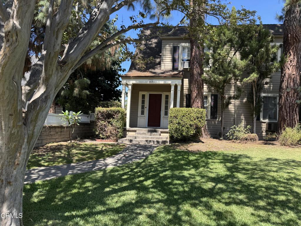 Tucked away in the picturesque Lindaraxa Park Historic District of Alhambra, this classic early 1920s Cape Cod-style triplex unit exudes character and warmth. The home offers 2 bedrooms, 11/4 baths, a formal dining room, and a spacious living room, highlighted by original moldings and a built-in china cabinet in the kitchen. Recent updates include new hardwood floors and a period-appropriate tile countertop in the kitchen, blending vintage charm with fresh appeal. Additional features include washer/dryer hookups and a single-car garage, all in a wonderfully convenient neighborhood setting. This is not your typical rental--it's a rare opportunity to live in a truly special home.