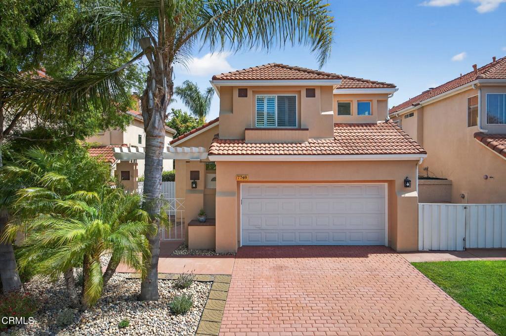 Great East End Location 4 bedrooms 2.5 baths home with over 2,000 square feet of living space. As you enter, you will be amazed by the cathedral ceiling. The bright family and living room feature a two-way decorative fireplace. The spacious kitchen highlights freshly painted cabinets, 5 burner gas cooktop, granite countertops, brand new dishwasher and GE Profile microwave, and beautiful pendant lighting over breakfast bar. The kitchen with French doors looks out to the landscaped backyard with built-in BBQ, firepit and fruit trees. Upstairs you will find a primary master bedroom complete with walk-in closet, huge soaking tub, dual vanities with stone countertops and a walk-in shower. There are an additional 3 bedrooms, and a full bathroom with dual vanities completed with granite countertops. Home features bamboo flooring, recently painted interior, plantation shutters in family room and all bedrooms, crown molding in kitchen/family and dining room, new faucets, doorknobs, shower heads and walk-in shower door. Low HOA dues that include community pool and spa. Walking distance to Harmon Canyon Preserve for amazing hiking trails. This property is in the Ventura High School District! Close to the Ventura Aquatic Center and sports fields, shops and restaurants. Easy 126 freeway access.