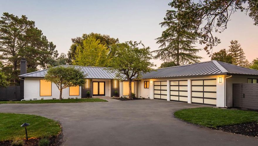 Beautifully reimagined single-level home in coveted Lower Hillsborough. This 4-bedroom, 3.5-bath residence offers a thoughtfully updated living space with a seamless blend of modern design and timeless comfort.  Inside, you'll find all-new flooring, custom cabinetry, and a chefs kitchen featuring Miele appliances including an induction cooktop and built-in espresso machine. The home is filled with natural light through all-new windows and sliding doors, complemented by new can lighting throughout.  Additional highlights include a refreshed fireplace, a stylish wet bar, and a brand-new garage door. The exterior has been upgraded with a new metal roof, freshly landscaped grounds, and new concrete patio space, perfect for entertaining or relaxing in the private backyard (large enough to add a pool and ADU).  Located on a private street minutes from top-rated schools, parks, and downtown conveniences, this turnkey property is ready for its next chapter.