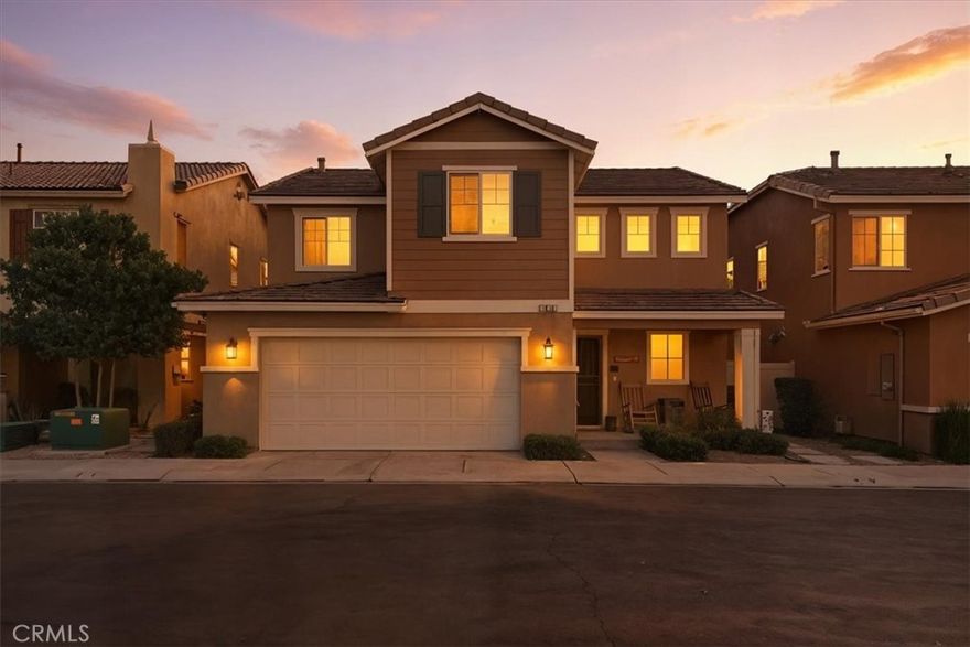 Located in the desirable Estrella gated community, this detached two-story condo offers comfort, convenience, and flexibility. Estrella features a pool, playground, and gated access, and the home is just minutes from the 10 freeway, schools, shopping, hospitals, parks, Downtown Redlands, Cabazon Outlets, Morongo Casino, and more.



The open-concept layout connects the living, dining, and kitchen areas, making it ideal for everyday living and entertaining. The kitchen is a highlight, featuring granite countertops, gorgeous stone backsplash, stainless steel appliances, and plenty of cabinet space. Tile flooring runs throughout the main living areas, with carpet in the bedrooms and laminate in the bathrooms.



A bedroom and full bathroom downstairs add flexibility for guests, an office, or multigenerational living. Upstairs, you’ll find a spacious primary suite with an en-suite bath, two additional bedrooms, a full hall bathroom, and a large laundry room.



The private, low-maintenance backyard provides space to relax or entertain, and the attached two-car garage includes a projector screen setup—perfect for game days or weekend projects.



This is a wonderful opportunity to own a beautiful home in a thriving community. Schedule your showing today!