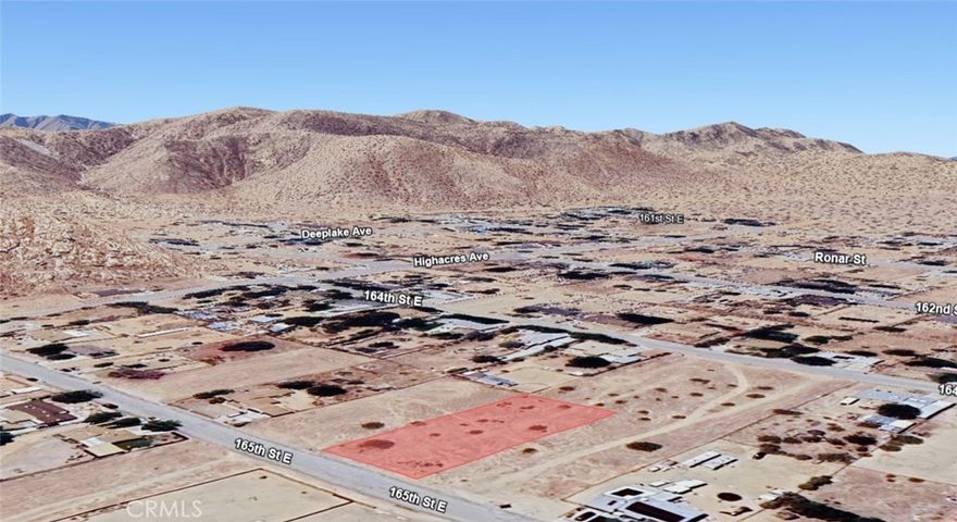 0.5 acres zoned Residential Vacant Land ready for your vision. Land parcel identified by APN:3073-018-019. No situs address assigned by county; address shown is for MLS input only. GPS coordinates: 34.614033, -117.837527. Buyer to verify zoning, permitted uses, and utility availability.