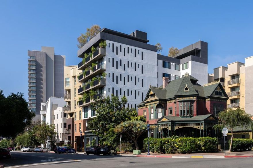 Ezabelle is a boutique 48-unit multifamily and mixed-use property located in the heart of San Diego’s East Village—an urban-infill opportunity that fuses high-efficiency design, strong in-place income, and legacy assumable financing.  Completed in 2020, the property features:  43 contemporary micro-studios with polished concrete floors, built-ins, and in-unit laundry 3 deed-restricted low-income units 2 ground-floor commercial spaces, including a full-scale retail storefront and street-facing kiosks Rooftop deck with skyline views and community amenities LEED-certified construction and energy-efficient systems Walk Score: 97 – Steps to Petco Park, UCSD Innovation Hub, Central Library, and dozens of bars and restaurants Current occupancy sits at 87.8%, with rents trailing market by ~10%, creating a clear value-add path through lease-up and optimization.  An attractive 3.58% assumable interest-only loan with a remaining term through 2032 offers immediate leverage and long-term upside in San Diego’s fastest-growing neighborhood.  Ezabelle is more than a cash-flowing multifamily asset—it’s a curated urban experience thoughtfully designed for the evolving Downtown San Diego renter. Blending architectural preservation with forward-thinking design, this 48-unit mixed-use building incorporates a restored 1880s Italianate Victorian façade into a LEED-certified mid-rise filled with modern micro-units.  Each of the 43 market-rate studios maximizes function and form within compact footprints ranging from 194 to 341 SF. Units are appointed with polished concrete floors, integrated Murphy beds, custom built-ins, and in-unit washer/dryers—a rare amenity in micro-format housing. Several floorplans feature balconies or expansive glazing, enhancing the connection between indoor space and the East Village streetscape.  The 3 affordable units are deed-restricted, offering reduced rents but maintaining the same elevated design aesthetic. On the ground level, a 1,700+ SF corner retail suite is fully leased to a neighborhood café, while three exterior-facing kiosks create activated commercial frontage with strong street visibility and foot traffic. The commercial space benefits from a NNN lease structure with minimal landlord obligations.  Residents enjoy access to a private rooftop deck outfitted with firepits, BBQs, lounge seating, and panoramic views of the downtown skyline and surrounding stadium district. The building also includes a secure bike storage area, trash chutes, and controlled access entry.