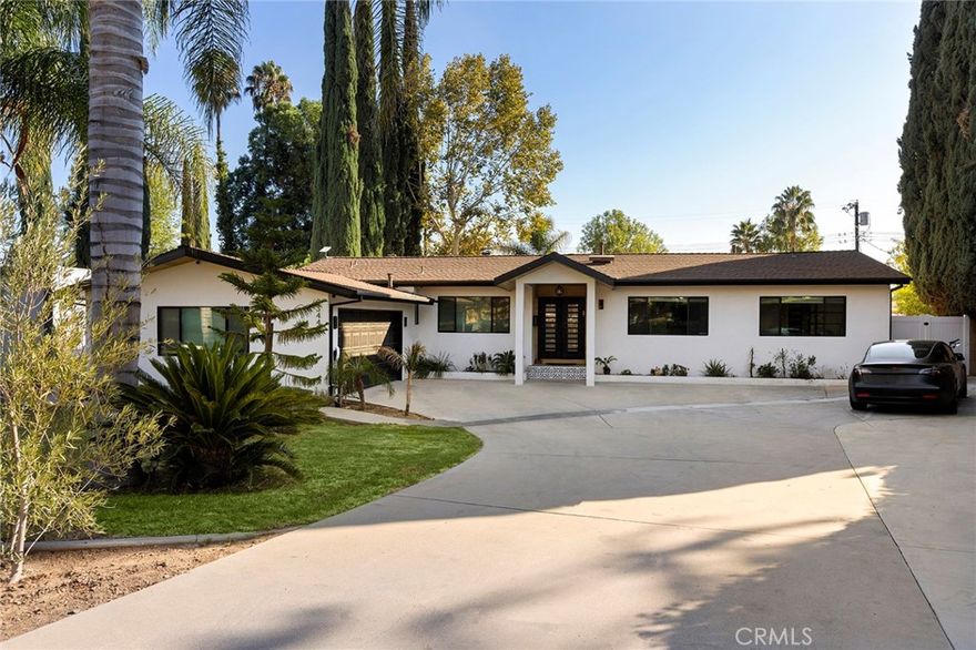 Welcome to a one-of-a-kind, fully remodeled and fully furnished contemporary retreat in the heart of West Hills. This stunning property blends modern design, high-end finishes, and resort-style amenities for the ultimate luxury living experience.



The main residence offers approximately 2,800 sq ft with five bedrooms and three-and-a-half bathrooms. The chef’s kitchen features sleek cabinetry, stainless steel appliances, and a massive center island that opens to a spacious family room with fireplace. Designer details include recessed lighting, wide-plank wood floors, Italian lime plaster walls, and custom fixtures throughout. The primary suite is a private sanctuary with a spa-inspired bathroom, freestanding tub, steam shower, walk-in closet, and direct backyard access.



The backyard delivers true resort living with a heated pool and spa, sauna, oversized covered patio, built-in BBQ and bar, flat-screen TV, mature fruit trees, custom lighting, and a built-in 300-gallon aquarium. Additional highlights include two Tesla chargers and a large driveway with RV access.



The newly constructed ADU—approximately 600 sq ft—features its own full kitchen, laundry, and spa-style bathroom with steam shower, ideal for extended family, guests, or a private office or studio.



Centrally located minutes from the 101 and 118 freeways, Westfield Topanga, and The Village, this home defines modern luxury!