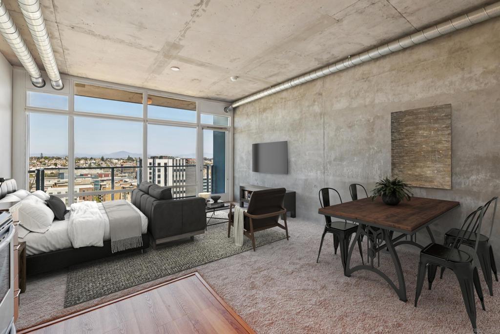 Stunning Coronado Bridge Views from the 14th Floor! Enjoy sweeping views of the Coronado Bridge from this stylish east-facing studio perched on the 14th floor. Featuring a sleek industrial design with exposed concrete ceilings and walls, this contemporary space is both modern and inviting. The unit comes complete with stainless steel appliances, including in-unit laundry accommodating a stacked washer and dryer for added convenience. Located in a secure building with controlled access, residents also enjoy a rooftop deck with BBQ grills—perfect for entertaining or relaxing while taking in panoramic city views. Situated in the heart of Downtown San Diego, you’re just blocks from iconic Little Italy, the waterfront, Petco Park, Balboa Park, and so much more. With easy freeway access and countless dining, shopping, and entertainment options nearby, you’ll rarely need to drive—urban living doesn’t get more convenient than this!