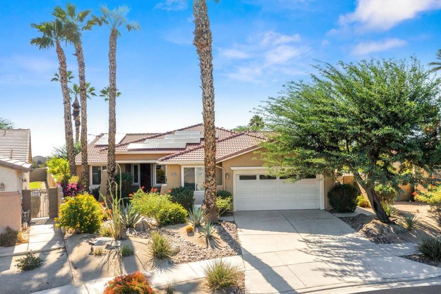 Discover the charm of 69997 Paloma Del Sur, a beautiful residence nestled in La Paloma. This spacious and sunlit home is perfect for both indoor and outdoor entertainment. The bright great room offers a stunning view of a large backyard with desert landscaping, an oversized pool, spa, and breathtaking mountain vistas. The kitchen and great room area features a cozy breakfast nook, granite slab countertops and backsplash, along with stainless steel appliances. This home includes four bedrooms, with one bedroom featuring an adjoining retreat with a private entrance, ideal for use as an office, workout space, or even a private casita. The impressive pool measures approximately 36'x16', accompanied by an eight-person jacuzzi. Additional highlights include mountain views, an outdoor shower, and a sprawling 12,000+ square foot lot. With numerous upgrades and features, this home is a must-see to fully appreciate its offerings.