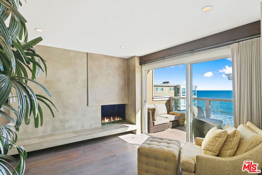 Experience coastal living in this beautifully remodeled ocean-view residence at "The Malibu" on prestigious Carbon Beach. This spacious unit features a bright, open-concept layout with a gourmet kitchen that flows seamlessly into the dining area and living room, complete with a cozy fireplace perfect for entertaining or relaxing in style. Step out onto the generous deck overlooking the sparkling oceanfront pool, where sweeping whitewater views create the perfect backdrop for sunset gatherings or morning coffee. The serene primary suite offers an ensuite bath and the soothing soundtrack of waves crashing just below an ideal retreat at the end of the day. An additional bedroom with two beds provides a private, comfortable space for guests. Thoughtfully furnished with a designer's touch, this unit is ideally located near Malibu's most iconic attractions, including Nobu, Soho House, Surfrider Beach, Malibu Pier, and the area's best shops and restaurants. This exclusive, boutique complex offers direct beach access, an oceanfront pool, BBQ areas, and the quintessential Malibu lifestyle. Don't miss your chance to live at one of the most sought-after addresses on the coast. Owner will consider shorter term at higher monthly rent.