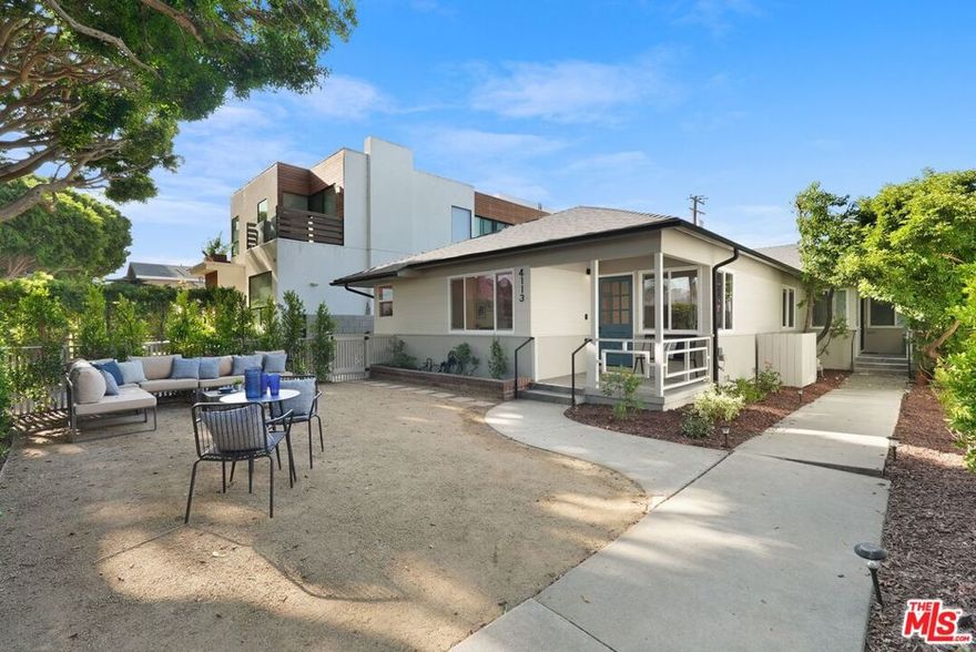 Lovely duplex located in the heart of Culver City's sought-after Carlson Park neighborhood. Perfect for an owner looking to live in the front & rent out the rear unit or an investor purchasing a remodeled investment property in an unmatched location. Each residence blends timeless charm with modern upgrades, offering comfort and convenience for today's lifestyle. The front unit (2 bed/1 bath) is perfect for an owner user & will be delivered vacant at close of escrow. It just underwent a complete renovation showcasing a new central HVAC system, all new cabinetry and countertops, a spacious eat-in peninsula, and an adjacent large mud room with floor to ceiling pantry and in-unit laundry. The kitchen is adorned with modern flat panel cabinetry, a full stainless steel appliance package, and easy to maintain quartz countertops. The bathroom has been revamped with well-appointed designer tile and new fixtures. The wood flooring has been refinished and stained bringing a perfect harmony of warm, inviting colors to this delightful living experience. The rear unit (3 bed/2 bath) offers its own central HVAC system and in-unit laundry. Both units enjoy energy-efficient dual-pane windows along with anew composition roof, a freshly painted exterior, and newly installed modern gutters. Outdoors, enjoy a private gated front yard with lush ficus hedging, drought-tolerant landscaping, drip irrigation, and a large tranquil backyard perfect for entertaining and relaxing. The property boasts a long driveway for parking along with detached garage featuring a new door and motor. This is an unbeatable location just moments from downtown Culver City, Carlson Park, award-winning schools, theaters, and dining. This rare duplex is an ideal opportunity for owner-users, extended families, or investors seeking strong rental demand in a vibrant community.