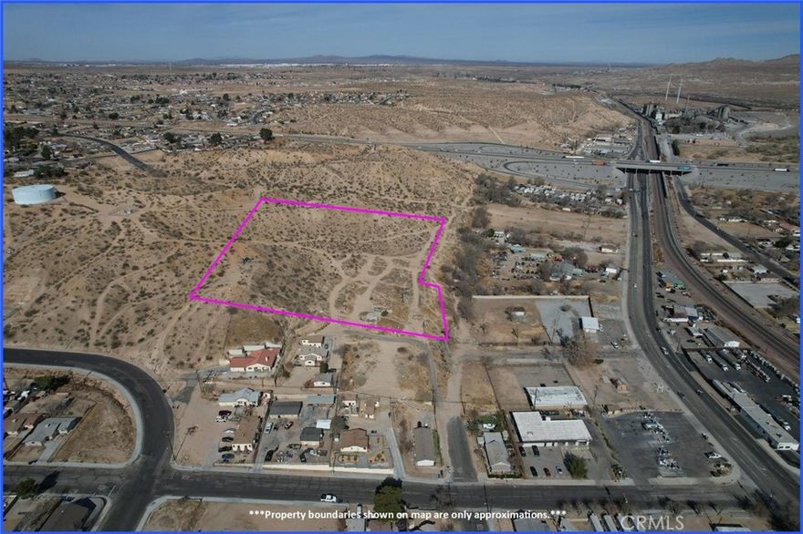 Large Residential Land, 10.4 Acres (APN: 0478-061-07) GPS: 34.539294, -117.300481 This lot is located in Victorville, CA. Victorville is located at the southwestern edge of the Mojave Desert, 81 miles northeast of Los Angeles, 148 miles north of San Diego and 188 miles southwest of Las Vegas. 

The city has zoned the property as Single Family Residential (R-1). This zoning district is intended to protect established neighborhoods of single-family dwellings and to provide space for suitable locations for additional developments of this kind, with appropriate community facilities. The city allows up to five dwelling units per gross residential acre (7,200 sq ft lots). Utilities are in the street ready for your use. Victorville, CA is an attractive option for property buyers for many reasons, including its designation as a CDFI Opportunity Zone, which offers unique tax benefits. Located in the High Desert region of San Bernardino County, Victorville has a prime location along Interstate 15, making it a convenient hub for commuters to cities like Los Angeles and Las Vegas. The city's affordable housing market and growing economy—bolstered by new developments, shopping centers, and local businesses—make it appealing for both first-time buyers and investors. The CDFI Opportunity Zone designation adds an extra incentive by providing significant tax benefits, such as deferring or reducing capital gains taxes, making Victorville a smart choice for long-term investment. Buyers can not only benefit from tax savings but also contribute to the revitalization of underserved areas, which can boost property values over time. The development of the Brightline high-speed train, connecting Southern California to Las Vegas, is set to be a major boost for the area. With a planned station in the Victor Valley, this modern transportation link will drastically reduce travel time between the two destinations, making it a convenient choice for both commuters and tourists. The train is expected to bring increased economic activity to the area, attract new businesses, and raise property values. While the boundary lines on the map offer a glimpse, they are only approximate. A Buyer should verify boundaries, zoning and utilities, ensuring every aspect aligns with their vision for the property.
