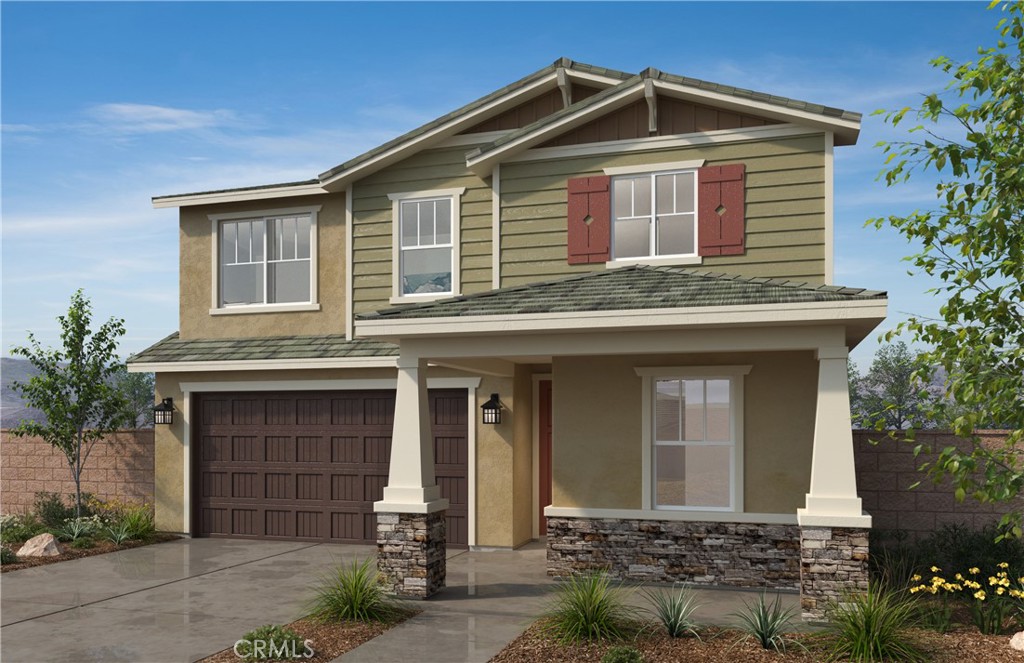 Beautiful Carrera community BRAND NEW! Craftsman style two-story open concept home with 4 bedrooms, 3 bathrooms in the beautifully planned community of Terracina. The beautiful open kitchen features lots of cabinets, a large kitchen island and Whirlpool appliances including range, dishwasher, and microwave hood combo. The spacious primary bedroom and bath include a large shower (optional separate soaking tub) with a walk-in closet and linen closet with lots of storage. This all-electric home is ENERGY STAR® rated to save substantial money on utility bills. Within walking distance of community sports park. Ten-year limited warranty. Quick 15 freeway access just minutes away from Corona and Murrieta.
Photo is a rendering of the model. Buyer can either lease or purchase the Solar.