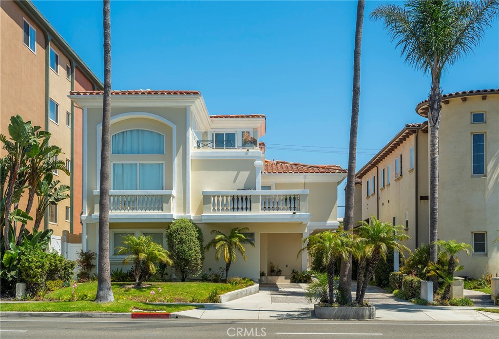 Experience the best of beachside living in this stunning three-level townhome, ideally situated on Catalina, just a block from the ocean and a short stroll to Riviera Village. Built in 1999, this front-end unit boasts a rare and exceptional floor plan. The first level features two inviting guest bedrooms, while the second floor offers a spacious primary suite with a luxurious en-suite bathroom and a bright, open living area. The top floor is home to a large, fully functional loft, perfect for a variety of uses. This beautiful Mediterranean-style townhouse also features two balconies which are generously oversized. One balcony extends from the second-floor living room, while the other, on the top floor, provides the perfect space for entertaining with breathtaking views of Palos Verdes. Impeccably maintained with stone and hybrid wood flooring and move-in ready, this home is a rare gem in an unbeatable location. You’ll love living here!
