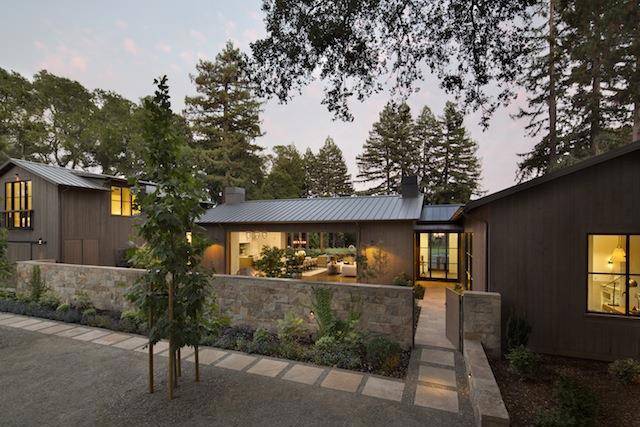 Rare Architectural Gem in Woodside. Designed by Backen, Gillam & Kroeger - among the AD Top 100 - this subtle, luxurious estate sits on a spacious, flat lot in central Woodside. Consisting of four structures: main house, guesthouse, pool house and detached garage. It's distinguished by heritage oaks and soaring redwoods which create a dramatic accent to the simplicity and natural materials of the architecture. Floor to ceiling steel pocket doors provide seamless transition to expansive outdoor spaces including the artfully landscaped backyard and pool. Outdoor spaces include; entry courtyard with water feature and fire bowl, spacious entertaining patio with trellis and pool house with outdoor kitchen and fireplace. Serene and natural surroundings create the backdrop for entertaining and elegant California living. Exceptional attention to quality and detail.