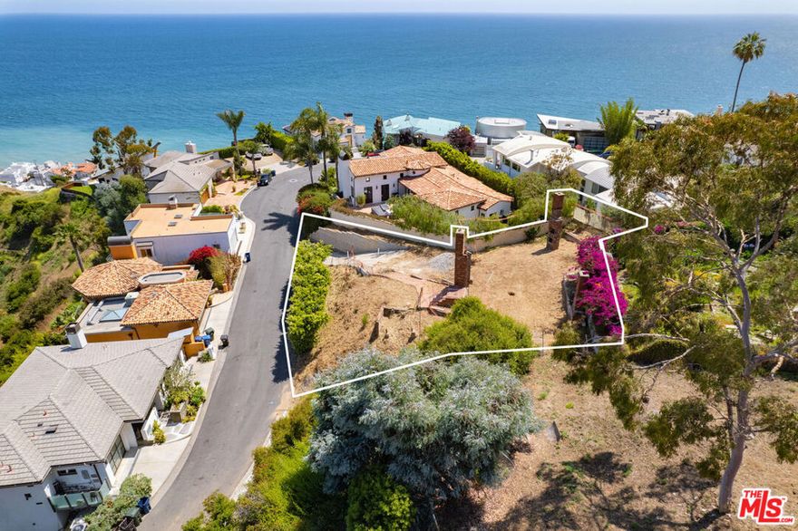 Panoramic Ocean View Malibu lot with deeded access and private membership to the coveted La Costa Beach and Tennis Club. This elevated turn-key ocean view lot w/ flat building pad is ideally perched at the top of the established La Costa neighborhood offering a rare combination of unobstructed ocean views whilst still being located just a moment's drive to PCH, and conveniently close to downtown Malibu and Santa Monica. Photos taken prior to Palisades Fire. Stunning architectural plans completed for a modern 3 bed 4 bath 3391 SF home and infinity edge pool by renowned local Malibu architect, Vitus Matare. Both living levels accessed via an elevator from the oversized garage at street level. This modern oasis boasts walls of floor to ceiling glass perfectly framing the endless ocean views and flooding the living space with natural sunlight. Seamless indoor-outdoor access to 2 massive private ocean view entertaining decks surrounding the infinity pool off the main living area as well as the spanning ocean view private master retreat on the level above. Enjoy the best of all attributes of Malibu lifestyle with elevated ocean views, an infinity pool, new modern construction, plentiful outdoor living areas and still having deeded private beach access to La Costa Beach and Tennis Club just moments down the hill. After 4 years of meticulous design, reports, studies and permitting work, this development project recently received a letter of completion from the City of Malibu. This project is now being scheduled for hearing before the Planning Commission. Sale to include all architectural and civil plans, survey, geology reports, soils engineering reports, percolation test report, septic system design, planning stage approvals from Malibu City Biology, Geology, Public Works and Environmental Health, fuel modification approval, as well as Fire Department water & access approval. Save 3+ years of time, entitlement uncertainty, and hundreds of thousands of dollars with all the hard work already completed on this turn key development project. Now is the time to secure this rare offering and enjoy personalizing some finish and fixture selections leading up to constructing your dream modern Malibu coastal retreat!