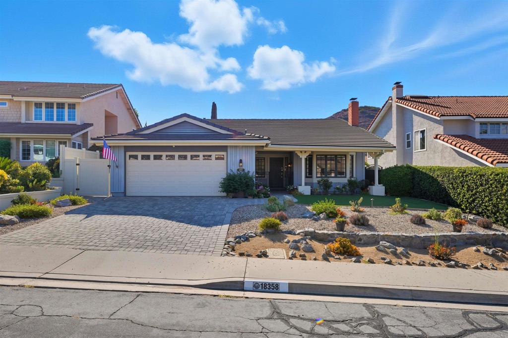 Nestled in the heart of the highly sought-after 92128 Montelena community, this beautifully maintained single story home with soaring ceilings offers the perfect blend of comfort, style, and convenience all located within the Award Winning Poway Unified School District! Featuring 3 spacious bedrooms and 2 updated bathrooms this residence is filled with natural light, thoughtful upgrades, and inviting living spaces. The open-concept floor plan flows seamlessly from the bright living room into the beautiful kitchen equipped with a pass through window to share offerings with guests while enjoying your private backyard oasis with your own personal putting green, beautiful pavers and gorgeous covered patio. Retreat to the serene primary suite complete with a walk in closet and spa-like en-suite bathroom. The secondary bedrooms are generously sized and versatile—ideal for family, guests, or a home office. This low maintenance home offers an owned efficient Solar System and turf in the front and backyards. Golf enthusiast will be excited to know there is a secured private area to park your golf cart at home and are just minutes from several wonderful courses and clubhouses. Take advantage of all that the surrounding area has to offer, such as wineries, golf courses, walking trails, Lake Hodges, shopping, dinning and so much more!