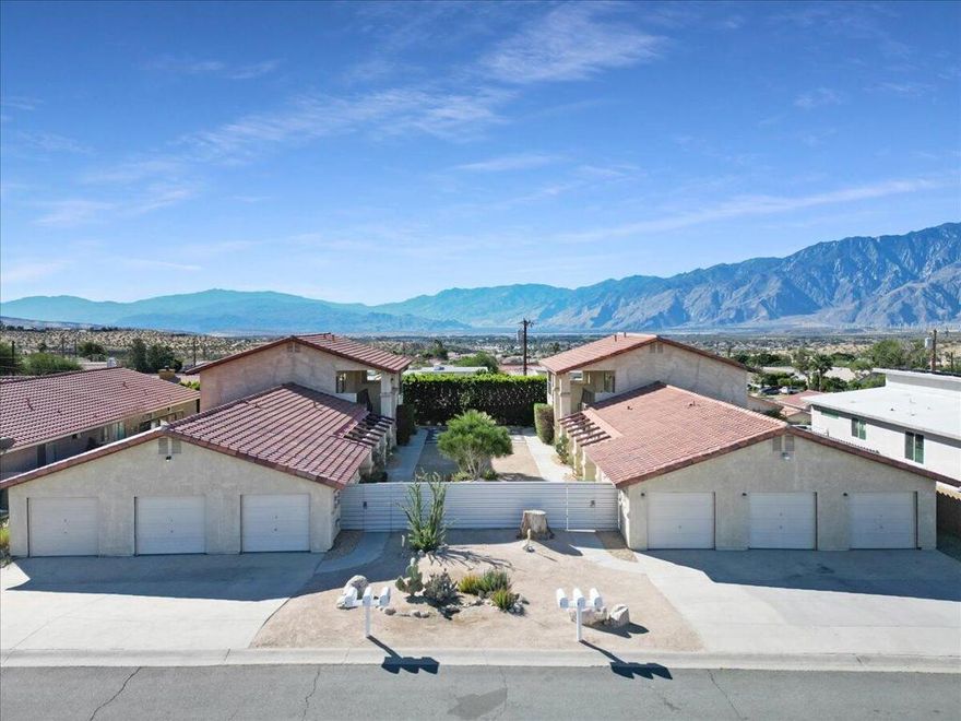 This triplex building is located in a nice  and quiet neighborhood. An identical triplex building nextdoor (68075 Called Bolso, APN#644-153-002) is also for sale at $775,000. There is a gate and a well-maintained courtyard.   Each unit has a separate electrical and gas meter. Tenant to pay his own utility.   Each building has one laundry set (washer & dryer) in the garage.All units keep well. Do not miss it!Parcel numbers 644-153-003 & 644-153-002 are for these two parcels, total 6 units.