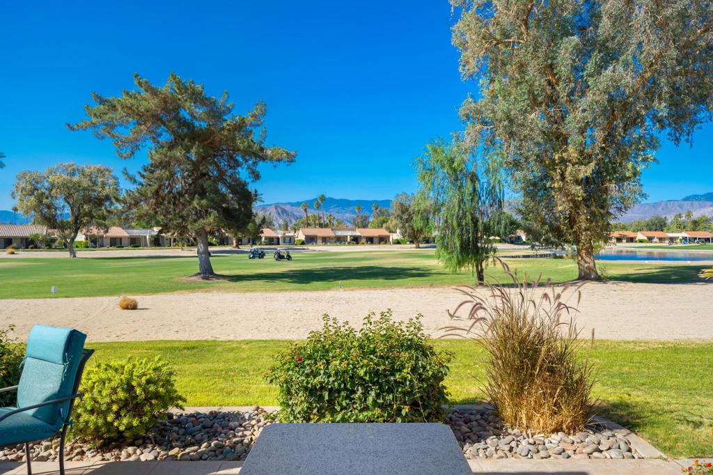 Avail 7/26/25. Summer offered at discounted rate- please see last photo for pricing & availability. Jan & April 2026 available. FURNISHED MONTHLY rental in Palm Desert Resort CC with SOLAR, GOLF/TENNIS, pickle ball and club house benefits! All utilities and appliances included. FULLY RENOVATED 2 Bed / 2 FULL Bath ON THE RESORTER GOLF COURSE. ONE LEVEL open floor plan. Gorgeously RENOVATED KITCHEN with stainless steel appliances. Large TV in living room and private TV in Master. MASTER: King bed, GUEST: Queen. Upgraded finishes, walk in showers, new fixtures, new decor, new bedding/linens. Full size LG W/D and FRIDGE INCLUDED. Tenants can enjoy the 18-hole golf course, 14 lighted tennis courts, pickle ball & 20 community pools/spas, half of which are salt water. LARGE PATIO with 180 degree Southern MOUNTAIN and golf course VIEWS, PRIVATE BBQ and patio furniture to lounge, brand new AC! Come enjoy the sunshine in Palm Desert with golf/tennis benefits! Just bring your toothbrush. No pets or smoking.
