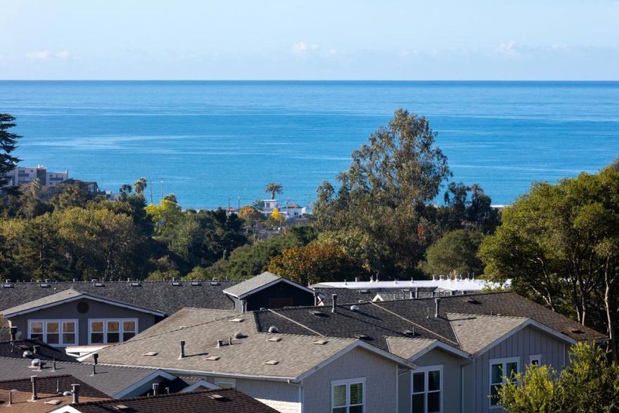 BEST OCEAN VIEW UNDER $2MI and short term rental permit (airbnb) available! Perched just above the Aptos Village, 105 Vista Mar Ct features a BIG Pacific Ocean view and open floor plan with almost the entire home seeing a transformative renovation into a modern showpiece. The landscaped backyard is enormous and perfect for entertaining friends and family. The home has been renovated over the past few years including a new kitchen, appliances, bathrooms, European Oak engineered hardwood flooring, paint, modern lighting, gas insert fireplace, fencing & more. All of the living space and 2 bedrooms & 2 bathrooms are on the main level. The large primary bedroom with ensuite bathroom and spacious his and hers closets opens to the redwood deck and backyard. The backyard is special and consists of mature trees including a lemon and persimmon as well as rose bushes and Camellia trees. Ideally located only a 2-3 min drive to Rio del Mar Beach and a 5 min walk into the redwood forest of Nisene Marks. This is the perfect location for those who like to walk to dinner or drinks. Several restaurants including sushi, bbq, Thai, burgers, wine tasting, a pub and New Leaf Market are all just steps away. 2 car garage with EV charger and private guest suite. The list of upgrades is extraordinary!