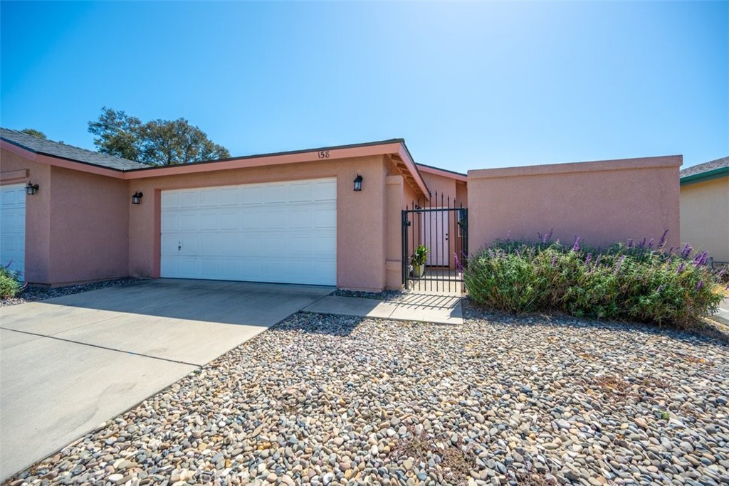 Lovely bright and cheery, single level, 3 bedroom 2 bath home in convenient Nipomo neighborhood just 1 mile from Historic Dana Adobe. This home is immaculate and in move-in condition with a front enclosed courtyard perfect for entertaining and a private backyard with a garden bed just ready to be planted. The home boasts vaulted ceilings, storage closets and recessed lighting along with a cozy office/desk nook. Recently painted walls and cabinets along with newer neutral carpeting, gives the home a modern feel. Refrigerator, microwave and new Bosch dishwasher plus air fryer functionality with the oven are included along with the patio furniture. Custom made rear patio awnings add to the homes charm and provide shade during those warm coastal days. Only common wall is the garage! Easy access location to many amenities, including ample shopping, famous steakhouse, coffee shops, nurseries, swap meet and more!