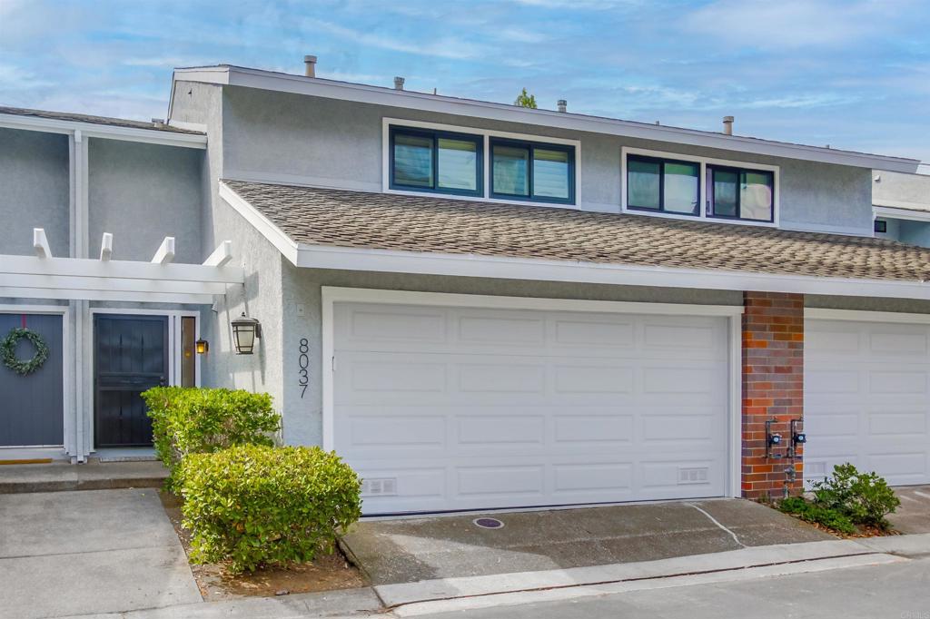 Move-In ready-8037 Caminito Mallorca, La Jolla CA 92037 has 3 bedroom, 2.5 bath, 1,467 sq. ft! Perfectly updated townhome light and bright, with tile downstairs and rich wood flooring upstairs Newer dual pane windows with plantation shutters can be found throughout the home. A new furnace was recently installed in the large 2 car, attached garage, that includes a washer and dryer, and new furnace that is A/C ready, if desired. Enjoy peek-a-boo views and cool ocean breezes upstairs from the primary and secondary upstairs bedrooms. The third bedroom has a walk-in closet and plenty of room too. Downstairs enjoy an open and bright primary space with fireplace. Your kitchen has bright recessed lighting, granite countertops-included are electric stove/oven, built-in microwave, dishwasher, and refrigerator; plus a beautiful view into the patio. There are no other properties behind your patio, so enjoy the open Greenbelt access through the patio gate! There are also 3 pools within the Community of Southpointe, but you don't have to walk far to enjoy the closest one to your front door! Located in the much sought after Community of La Jolla Village Southpointe; Minutes from La Jolla Shores Beach, La Jolla Cove, and Torrey Pines State Beach; and only 1.5 miles from the University of California San Diego (UCSD). Enjoy The Shops at La Jolla Village (2.2 mi)---and many upscale restaurants nearby. Walking distance to many eateries, multiple grocery stores---Trader Joes is only 1 mile walk from home. The Estancia La Jolla Hotel & Spa is nearby too if you have guests too impress; If you like golf The world renowned Torrey Pines Golf Course is minutes away too! Come see this townhome for yourself and what The Southpointe Community of La Jolla Village has to offer. Homes in Southpointe don't remain on the market long. Come see why your future neighbors love this community today!