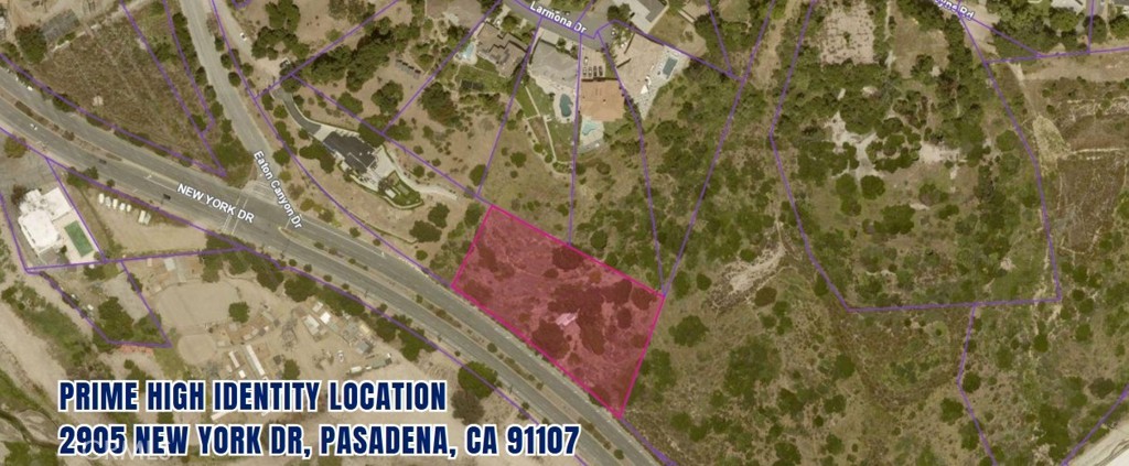 Unlock the potential of this rare residential development opportunity
located in a highly visible and sought-after area of northeast Pasadena.
Spanning approximately 1.44 acres, this expansive parcel offers
developers, investors, or end-users the chance to build in one of the San
Gabriel Valley's most desirable neighborhoods.
Key Features:
Prime location with excellent visibility and access
Situated in a well-established residential area with nearby schools,
parks, and shopping
Gently sloping lot ideal for custom home development or small-lot
subdivision (buyer to verify with City of Pasadena)
Easy access to the 210 Freeway, just minutes from Downtown Pasadena
and Sierra Madre
Surrounded by mature trees and scenic foothill views
This is a rare chance to acquire a large parcel of residential land in a
thriving, high-identity corridor with strong demand for quality housing.
*The Buyer is solely responsible for verifying all zoning and other requirements.
**The Seller makes no representations or warranties regarding the zoning status of the Property