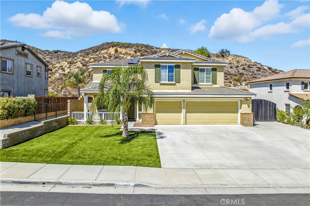 Welcome to 33317 Cameo Lane in the desirable Windstone Ranch community of Wildomar! This stunning 5 bedroom, 3 bathroom home offers 2,816 sq. ft. of beautifully updated living space on a 7,405 sq. ft. lot, blending modern upgrades, energy efficiency, and comfort.
Inside, you’ll find an open-concept floor plan with vaulted ceilings, abundant natural light, and fresh renovations throughout. The spacious kitchen features granite countertops, a gas stove, built-in microwave, dishwasher, refrigerator, and plenty of storage. The inviting family room includes a cozy gas fireplace, and the formal living and dining areas provide space for entertaining. Upstairs, the oversized primary suite boasts its own private deck with peaceful hillside views, dual sinks, separate tub and shower, and a walk-in closet. Four additional bedrooms offer flexibility for family, guests, or a home office.
Step outside to enjoy a quiet backyard that backs to serene hillsides, offering privacy and plenty of space to create your dream outdoor retreat. The home also includes a welcoming front porch, 3-car attached garage, gated RV parking, and additional driveway space for up to 7 vehicles.
Recent upgrades include fully paid-off solar panels, ensuring energy efficiency and significantly reduced utility bills.
Located in a quiet neighborhood, this home offers convenient access to schools, parks, hiking trails, shopping, dining, and freeway connections. Part of the Lake Elsinore Unified School District, with Wildomar Elementary, David A. Brown Middle, and Elsinore High all nearby.